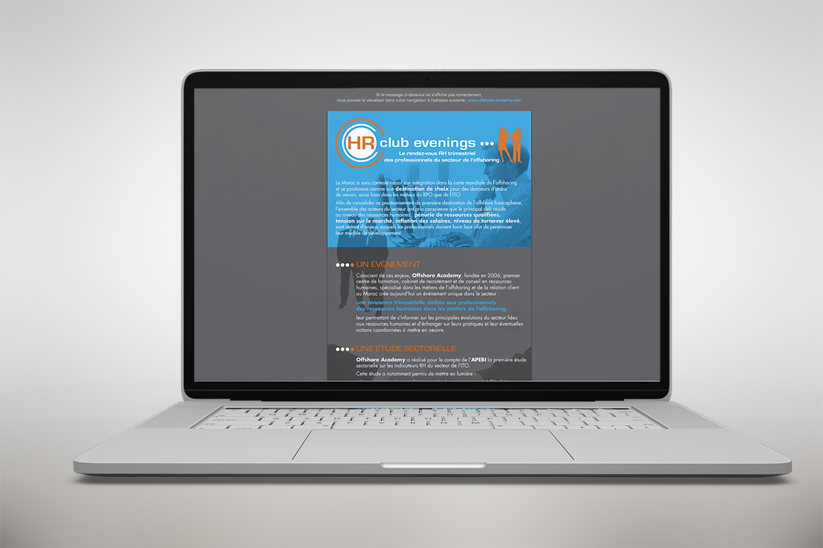 HR Club Evening E-mailing Desktop