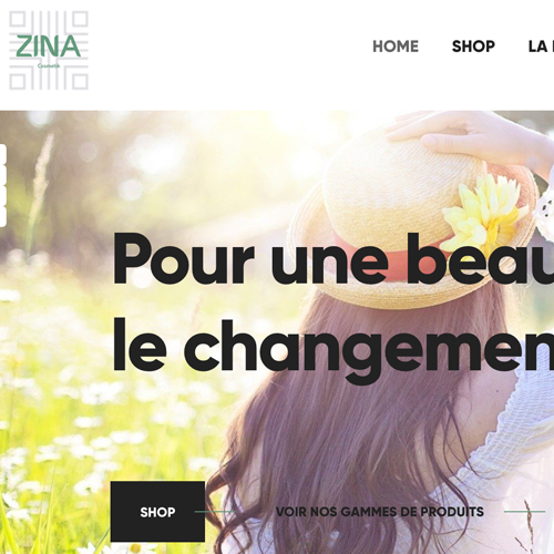 Zina Cosmetik Website