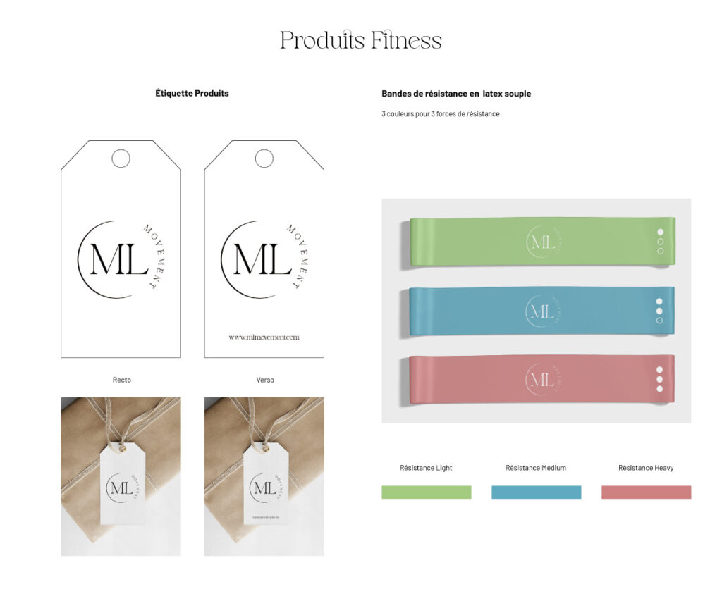 ML.Movement Identité Visuelle - Produits Fitness