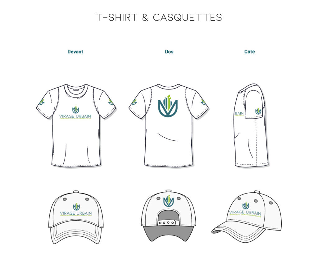 Virage Urbain Identité Visuelle - T-shirt & Casquettes