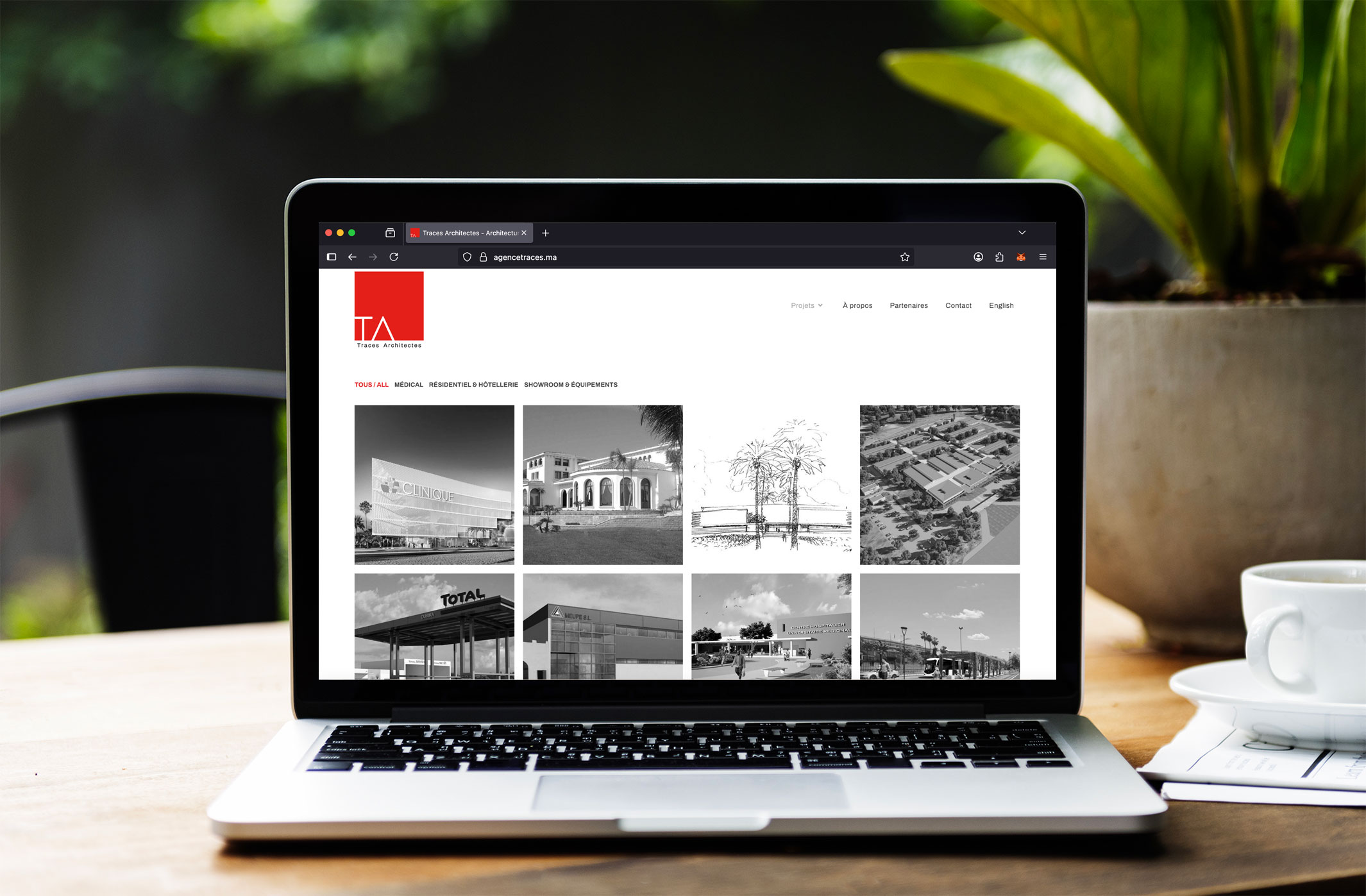 Agence Traces Website - Desktop