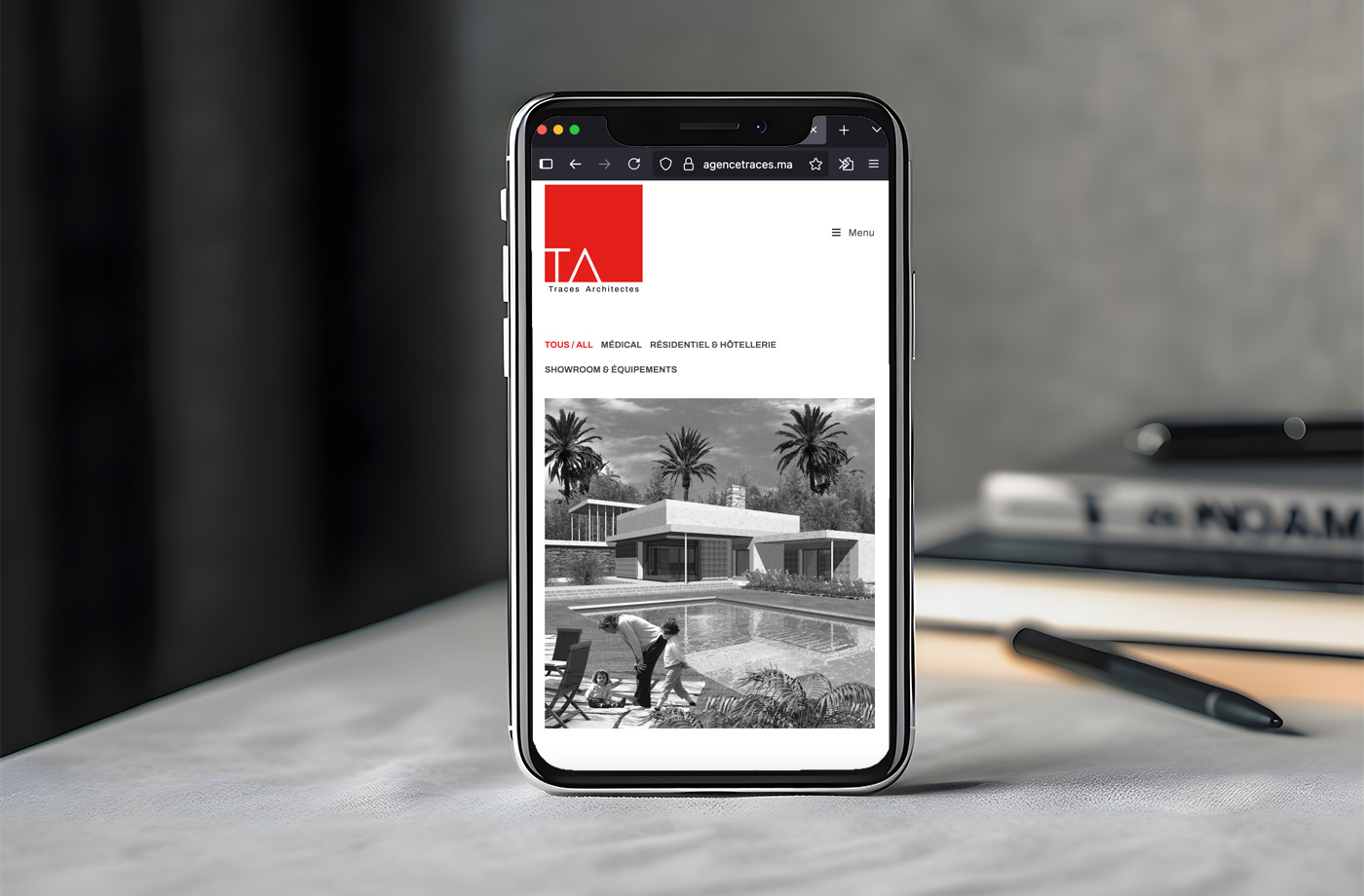 Agence Traces Website - Mobile