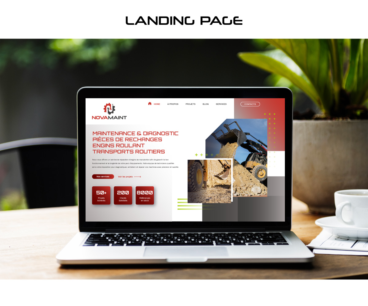 Novamaint Identité Visuelle - Landing Page