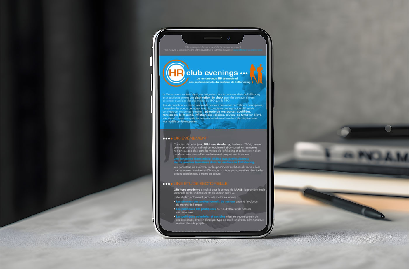 HR Club Evening E-mailing Mobile